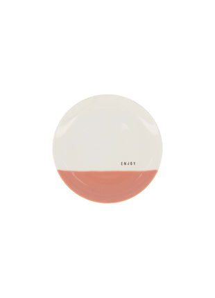Gebaksbordje - enjoy - wit/roze (0701-055) - Lifestyle - Koken & Tafelen - Servies