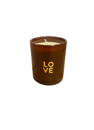 Geurkaars glas in doosje love - bruin - Cadeau’s & Lifestyle - Woonkamer - Kaarsen & Geurkaarsen