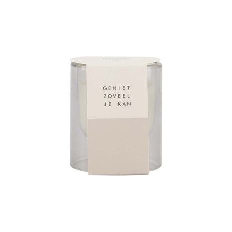 Geurkaars glas S - Geniet zoveel je kan - Lifestyle - In huis - Kaarsen - In een pot