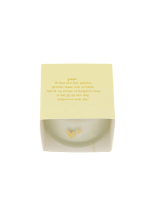Geurkaars in wikkel - gedichtje - oma - wit - Lifestyle - In huis - Kaarsen - Wenskaarsen
