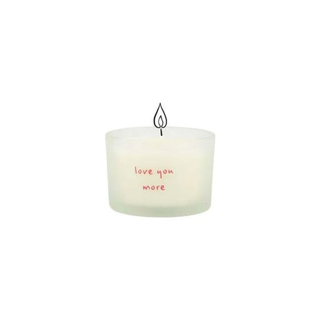 Geurkaars in wikkel - love you more - wit/rood - Lifestyle - In huis - Kaarsen - In een pot