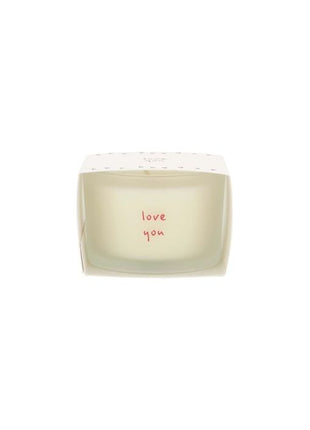 Geurkaars in wikkel - love you - wit/rood - Lifestyle - In huis - Kaarsen - In een pot