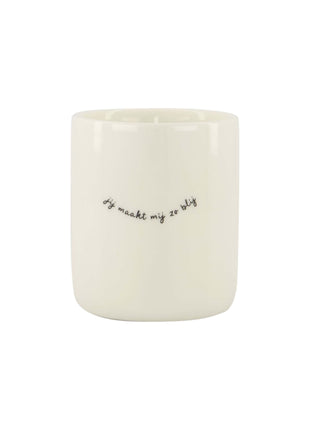 Geurkaars - keramiek - 8x9cm - Lifestyle - Wonen - Kaarsen & Geurkaarsen - In een pot