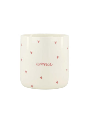 Geurkaars - Keramiek hartjes - 10x10cm - Lifestyle - In huis - Kaarsen - In een pot