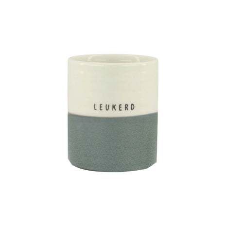 Geurkaars reactive glaze leukerd l wit/grijsblauw (0503-302) - Lifestyle - In huis - Kaarsen - In een pot