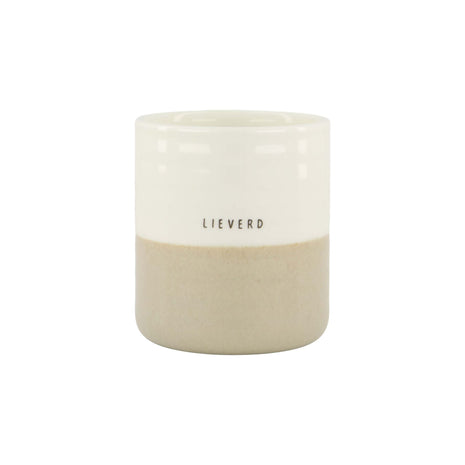 Geurkaars reactive glaze lieverd l zand (0503-232) - Lifestyle - In huis - Kaarsen - In een pot