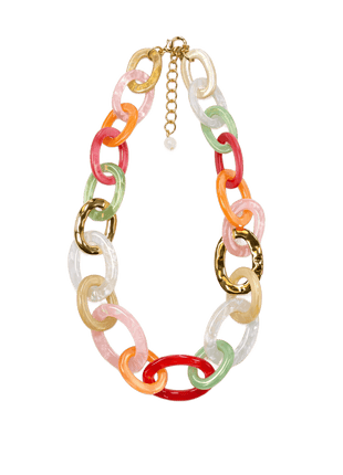 Ketting - Pastel Link Statement by Charlotte Marie Jewelry