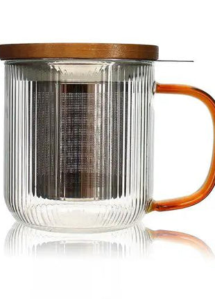 Glazen theepot met amberkleurig handvat - 300 ml by OGO Living