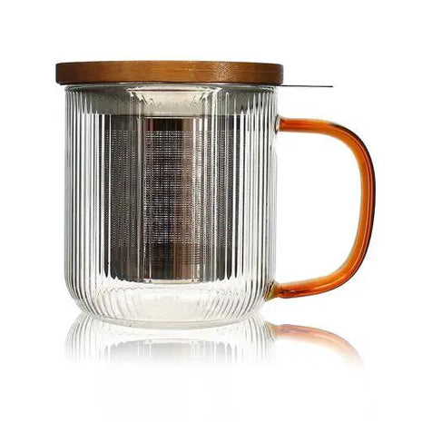 Glazen theepot met amberkleurig handvat - 300 ml by OGO Living