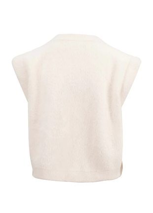 Gilet in fluffy garen – off white Kleding Blazers & vestjes