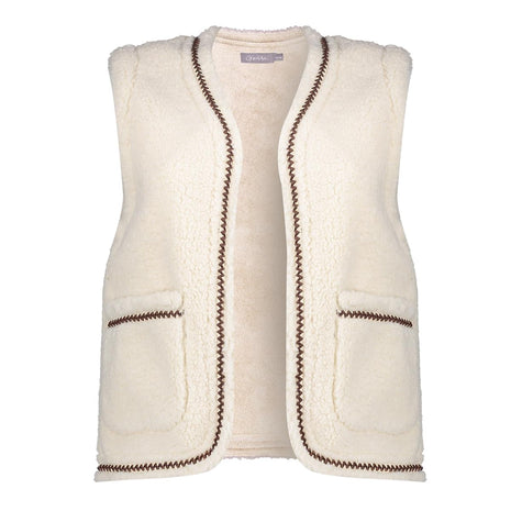 Gilet teddy embroidery 55541 Offwhite Kleding Blazers & vestjes