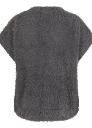Gillet - Sleeveless Fuzzy – Lava - SRB4672 - Kleding - Truien en cardigans