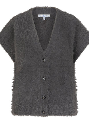 Gillet - Sleeveless Fuzzy – Lava - SRB4672 - Kleding - Truien en cardigans