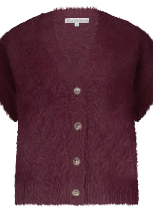 Gillet Sleeveless Fuzzy – Ruby SRB4672 Kleding Truien en cardigans