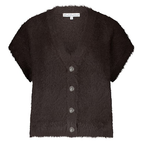 Gillet Sleeveless Fuzzy – Zwart SRB4672 Kleding Truien en cardigans