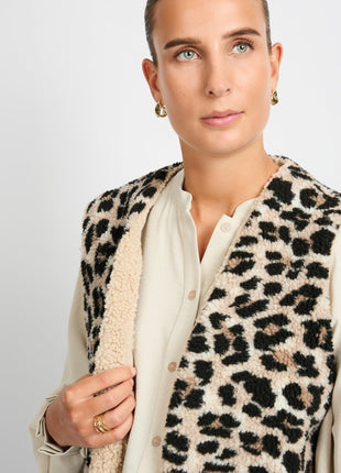 Gita gilet - 25WGC01 - Sand/Black - Kleding - Truien en cardigans