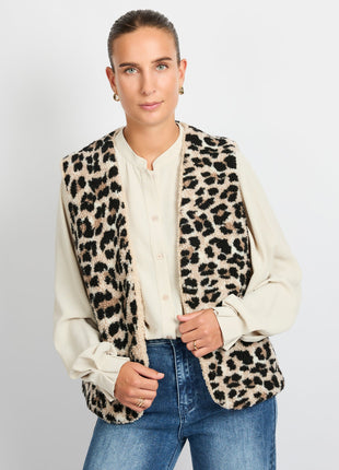 Gita gilet - 25WGC01 - Sand/Black - Kleding - Truien en cardigans