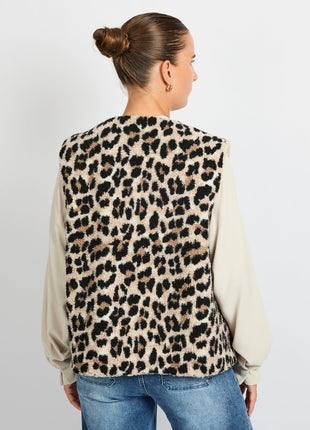 Gita gilet - 25WGC01 - Sand/Black - Kleding - Truien en cardigans
