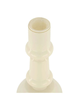 Glazen kandelaar - 18cm - zand - Lifestyle - In huis - Decoratie