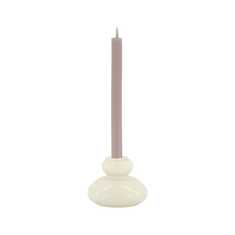 Glazen kandelaar - 5,5cm - M - Wit - Lifestyle - In huis - Decoratie