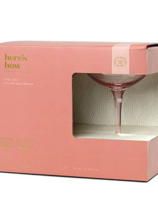 Coupe Glas - set van 2 - Blush by Here's How
