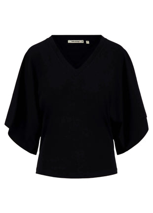 T-shirt wijde mouw met embroidery - Black by Zusss