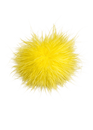 Broche - Plume - Ø16cm (Geel) by Charlotte Marie Jewelry