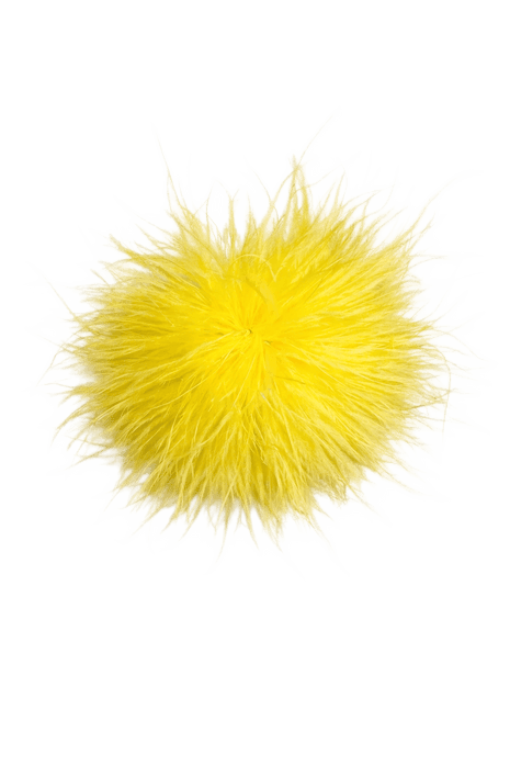 Broche - Plume - Ø16cm (Geel) by Charlotte Marie Jewelry