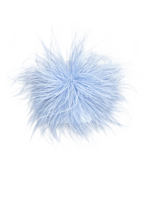 Broche - Plume - Ø16cm (Blauw) by Charlotte Marie Jewelry