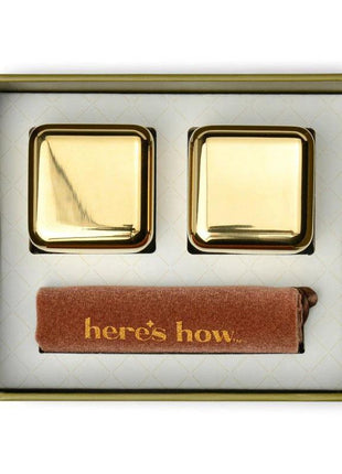 Cocktailijsblokjes in Goud - Set van 2 by Here's How