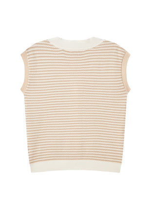 Gilet - Krista -L-13-O – Light beige