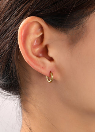 Hammered Hoop - 12 mm - goudkleurig - Modeaccessoires - Juwelen - Oorbellen