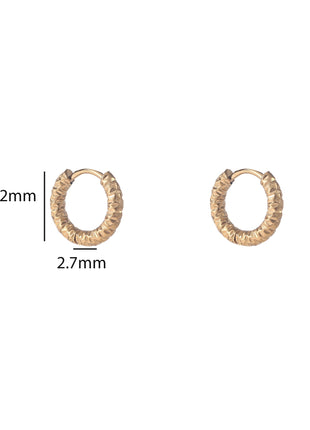 Hammered Hoop - 12 mm - goudkleurig - Modeaccessoires - Juwelen - Oorbellen