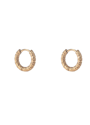 Hammered Hoop - 12 mm - goudkleurig - Modeaccessoires - Juwelen - Oorbellen