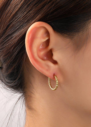 Hammered Hoop - 17 mm - Modeaccessoires - Juwelen - Oorbellen