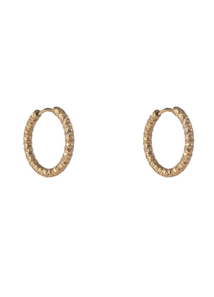 Hammered Hoop - 17 mm - Modeaccessoires - Juwelen - Oorbellen