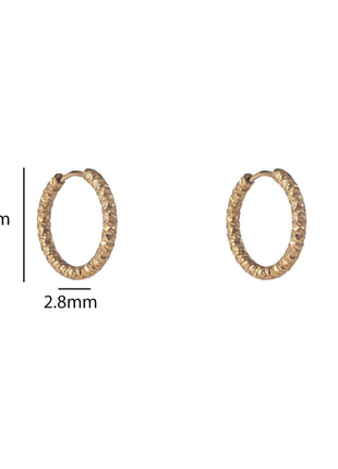 Hammered Hoop - 17 mm - Modeaccessoires - Juwelen - Oorbellen