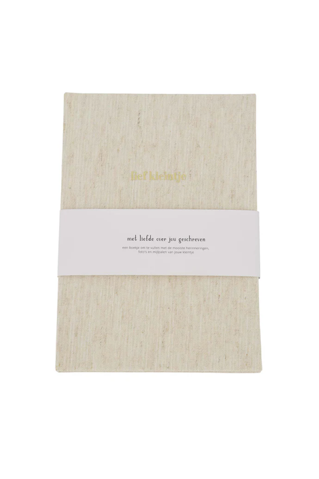 Herinneringenboekje linnen/goud Baby & Peuter Boeken