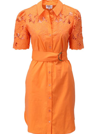 Jurk met borduursel & design - Nectarine - C733L by You’re my lobster (by K.Design)