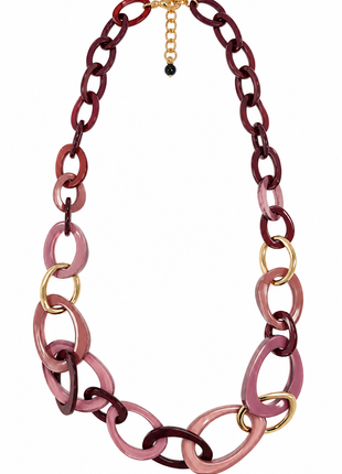 Ketting - Amora - Bordeaux, Roze & Goud