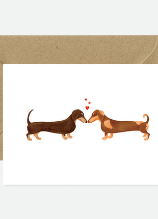 Wenskaart - Dachshunds Lovers