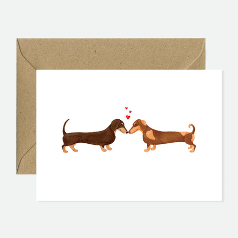 Wenskaart - Dachshunds Lovers