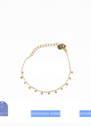 Armbandje - Small coins Bracelet - RH (13 + 4 cm) - 14K