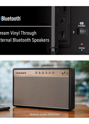 Crosley Voyager Bluetooth In & Uit Platenspeler - Zwart by Crosley