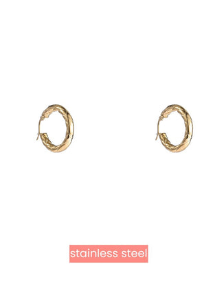 Hollow Hoop - 30 mm - 14K - Modeaccessoires - Juwelen - Oorbellen
