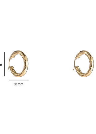 Hollow Hoop - 30 mm - 14K - Modeaccessoires - Juwelen - Oorbellen