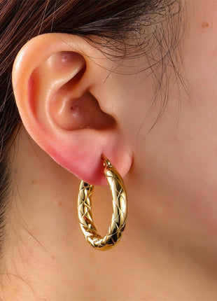 Hollow Hoop - 30 mm - 14K - Modeaccessoires - Juwelen - Oorbellen