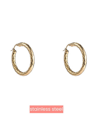 Hollow Hoop - 40 mm - 14K - Modeaccessoires - Juwelen - Oorbellen
