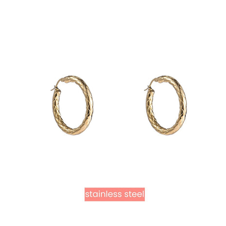 Hollow Hoop - 40 mm - 14K - Modeaccessoires - Juwelen - Oorbellen