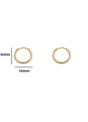 Hoop - 2x12 mm - 14K - Modeaccessoires - Juwelen - Oorbellen